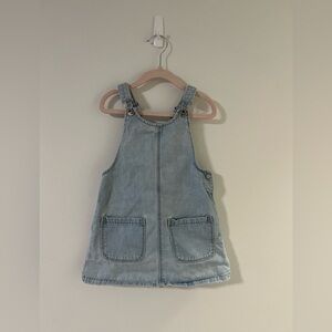 Zara Denim Overalls Dress